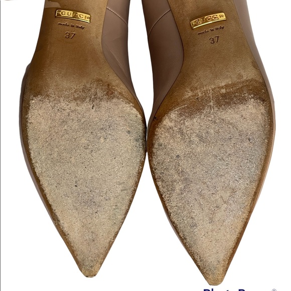 Gucci Nude Leather Pumps Size 37 - Picture 6 of 7